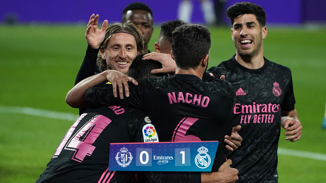 Madrid giành chiến thắng tuyệt đối trong màn đối đầu Real Madrid vs Valladolid