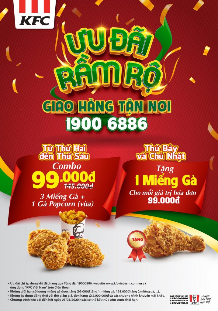 Liên lạc với doanh nghiệp KFC Việt Nam  qua mọi nền tảng